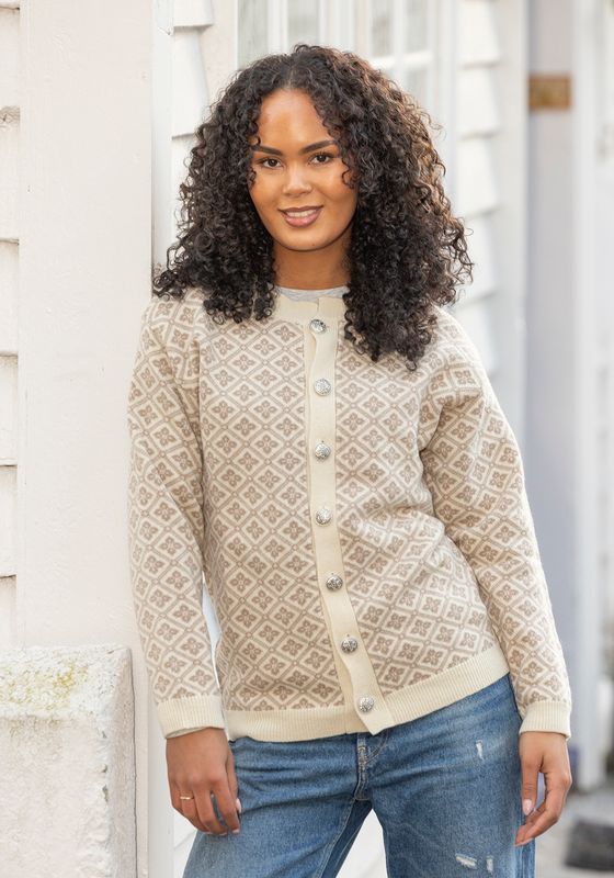 Elida kofte Hvit/beige