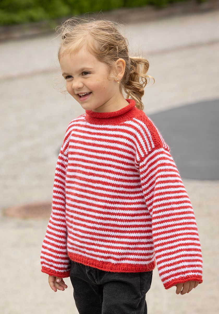 Rille genser rød
