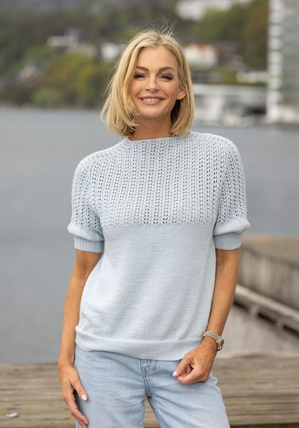 Hovedbilde Perle topp lys blå